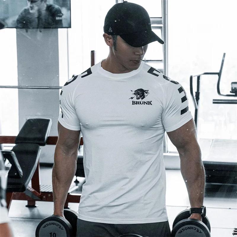 T-shirt sport homme été 2024 - Manches courtes séchage rapide respirant pour fitness et running
