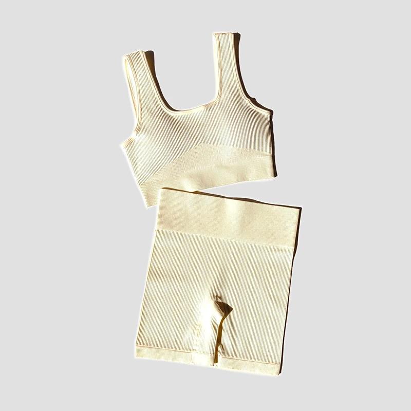 Ensemble de Yoga pour femmes, 2 pièces, soutien-gorge Sexy sans couture, short de Sport, vêtements d