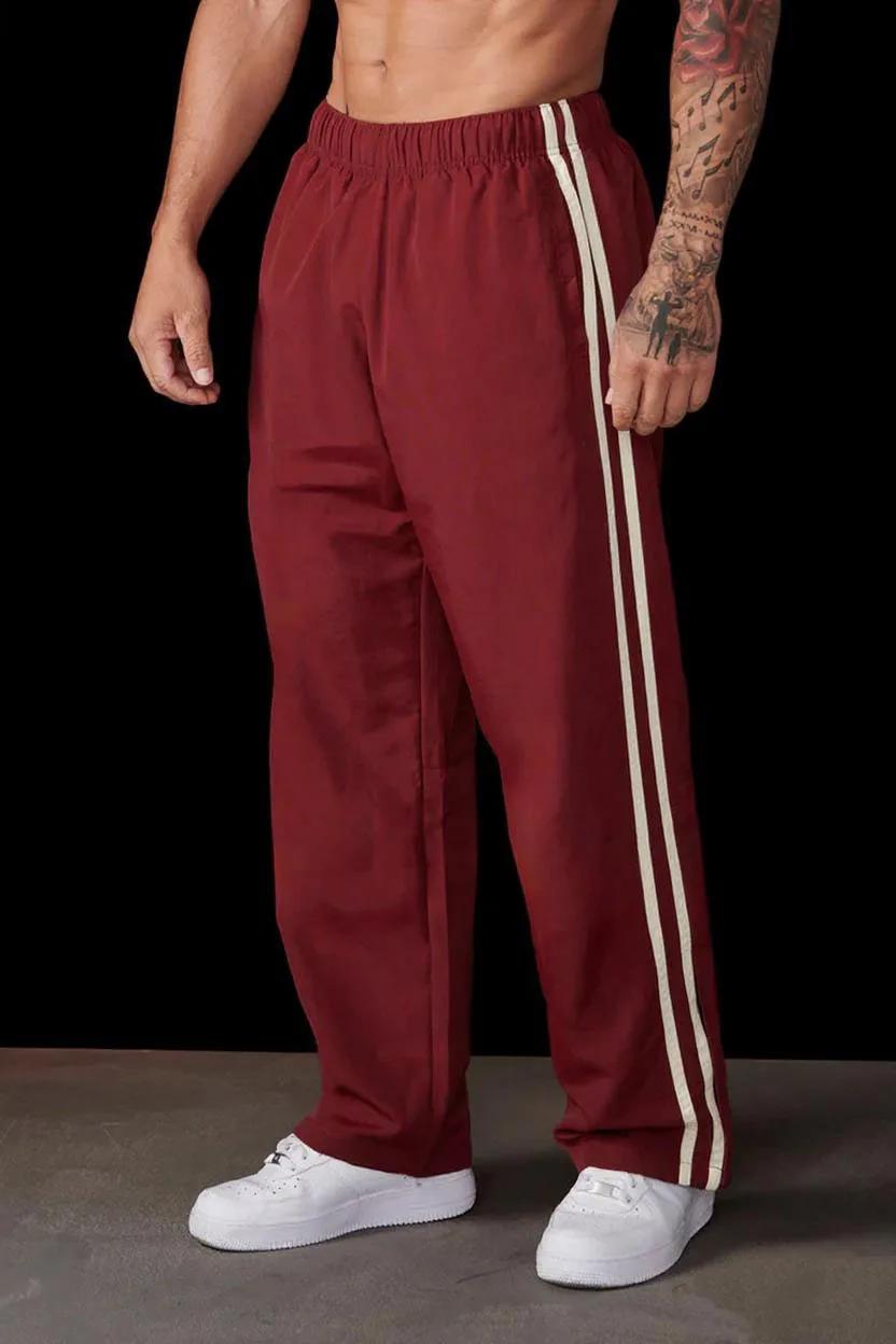 GYM populaire pantalons longs hommes course décontracté jambe droite pantalons de survêtement automn
