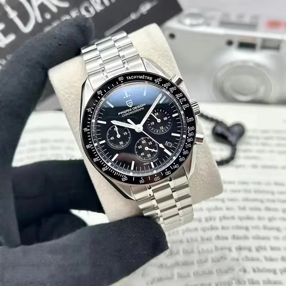 Montre pour homme PAGANI DESIGN 500, chronographe sportif à cadran circulaire, mouvement japonais, s