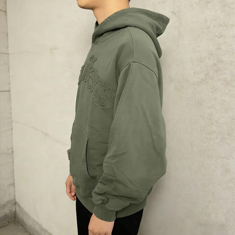 Sweat-shirt à capuche imprimé style américain pour hommes et femmes, décontracté, à manches longues,