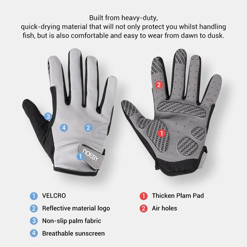 Noeby gants de pêche UPF50 + Protection solaire UV séchage rapide anti-dérapant kayak en plein air c
