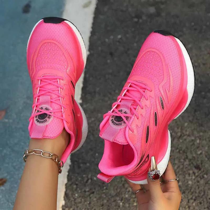 Chaussures de course femme grande taille 36-45 - Baskets sport décontracté unisexe - Absortion choc pour tennis et running