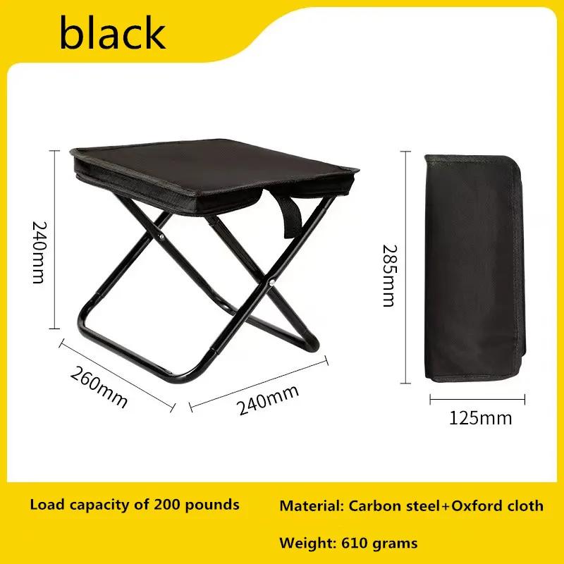 Chaise pliante multifonctionnelle portative de camping de pique-nique en plein air, tabouret de pêch