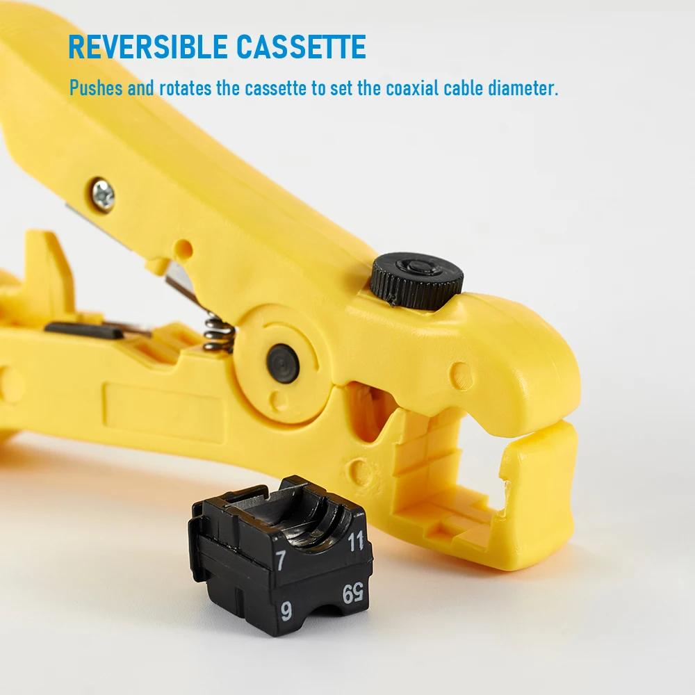 Couteau à dénuder électrique multifonctionnel, outils, pince à fil de câble Coaxial, coupe-fil pour