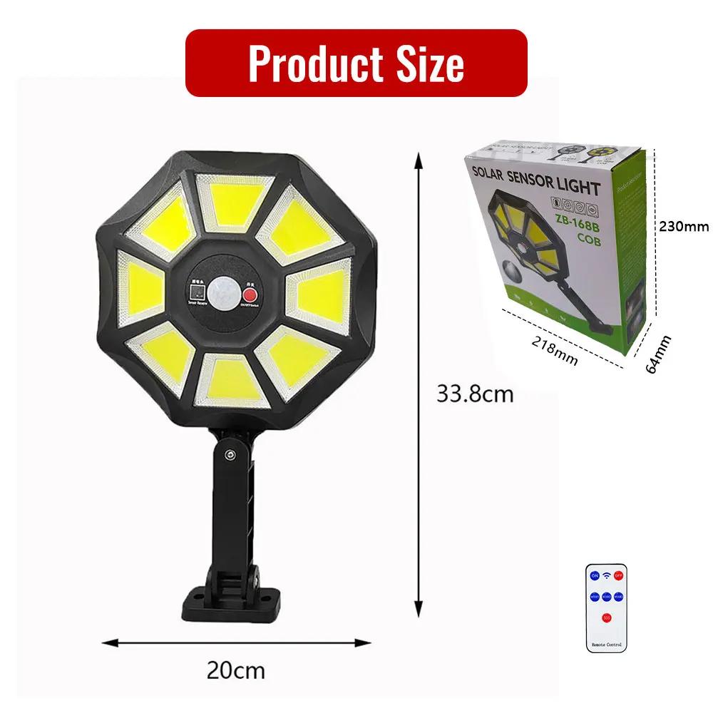 Lampes solaires LED étanches avec détecteur de mouvement, budgétaire de sécurité extérieur, applique