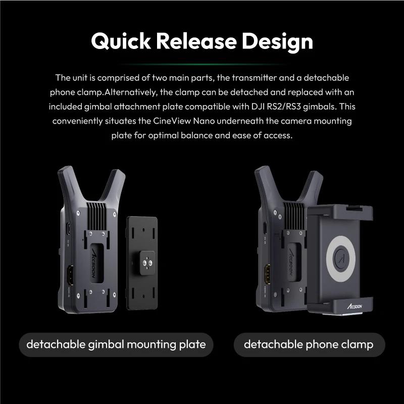 Émetteur vidéo sans fil Accsoon CineView Nano, système de transmission vidéo sans fil HDMI 5G pour D