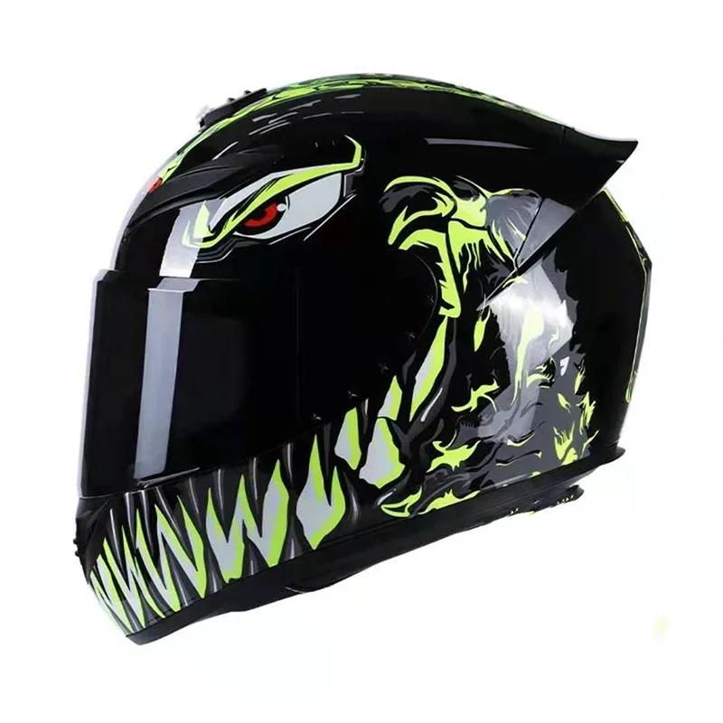 Casque de moto unisexe avec lentille pour touristes, casque de sécurité à rabat modulaire, protectio
