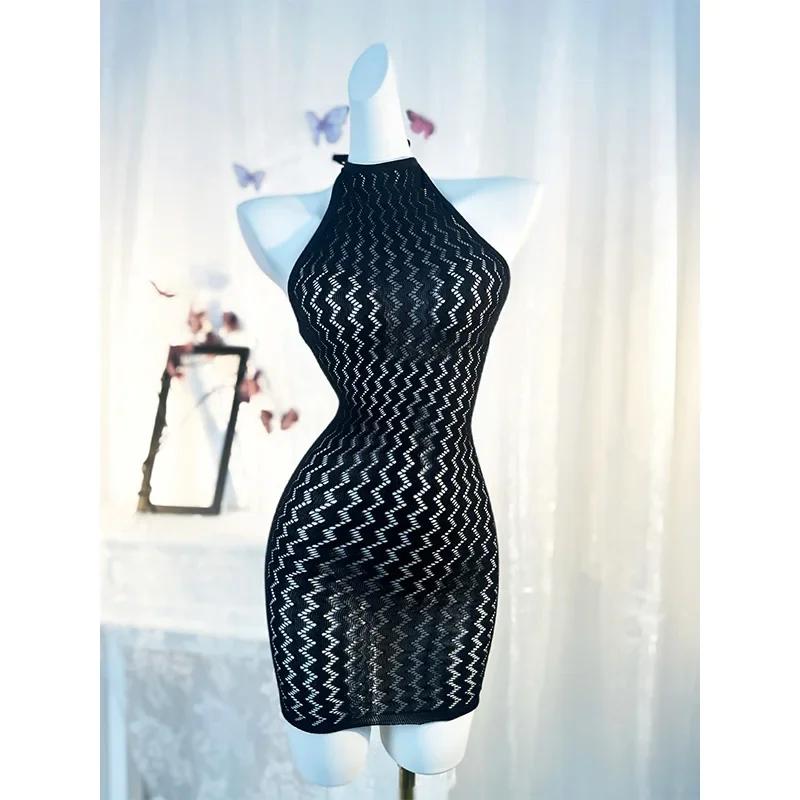 Robe moulante sexy en résille transparente pour femme, sans bikini, tenue de plage d'été