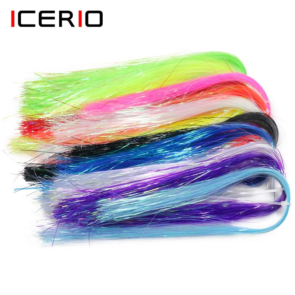 ICERIO 1/69 "0.4mm UV aile de glace plat guirlandes cristal Grizzly barré Flashabou mouche attachant