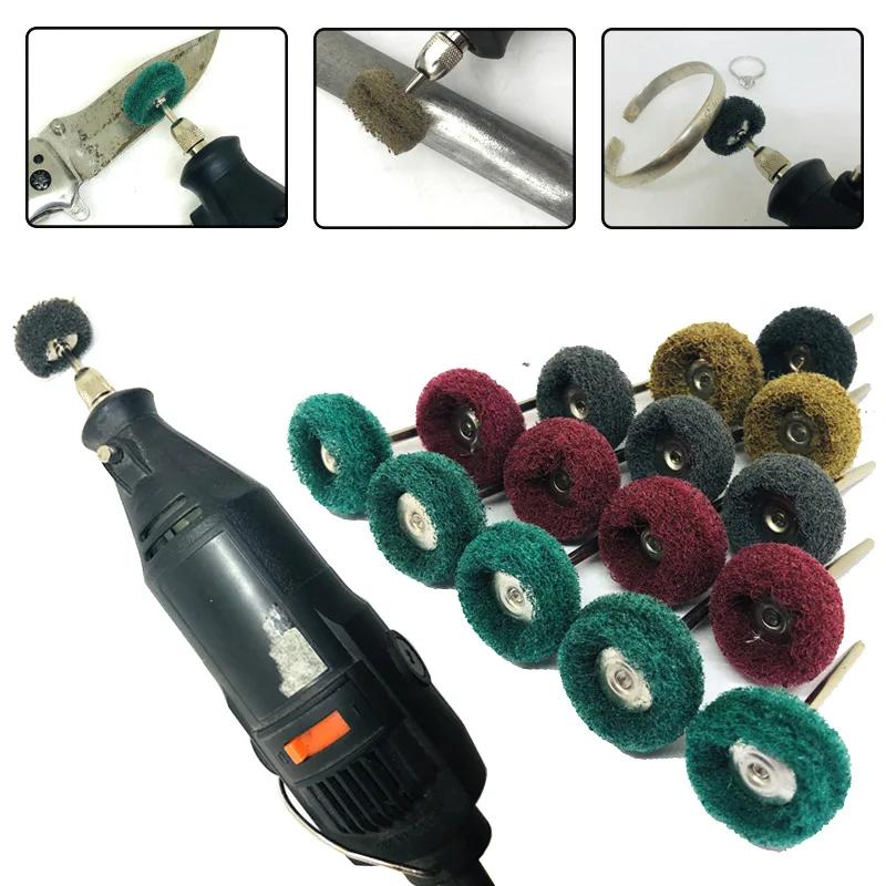 Mini perceuse, brosse Abrasive, roue de polissage en Nylon avec tige de 3mm/2.35mm pour outil rotati