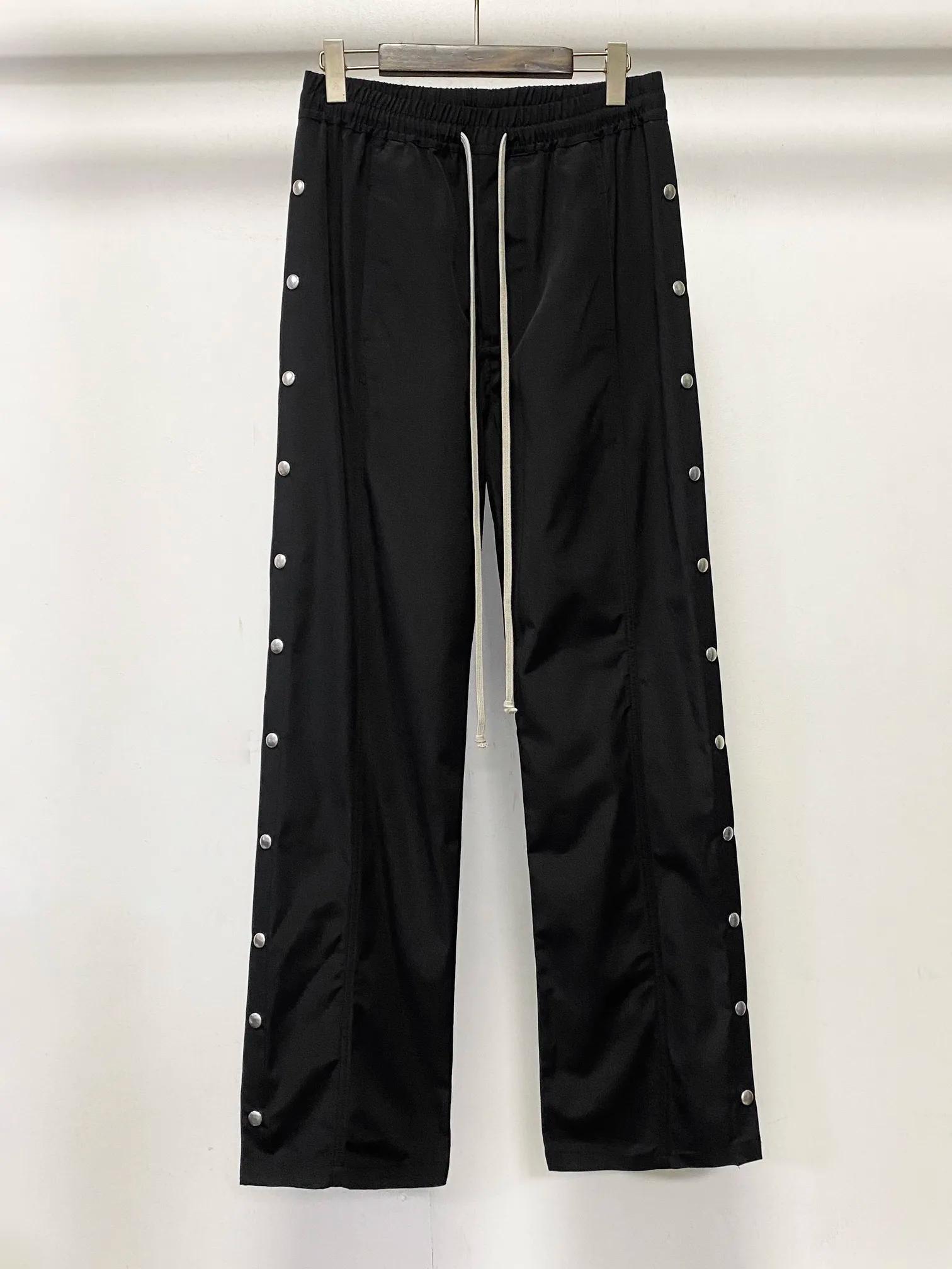 Viser de survêtement gothiques à boutons pour hommes, pull haut, pantalons monochromes, vêtements hi