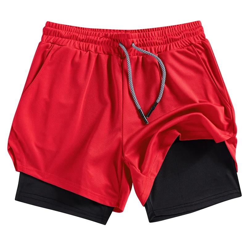 Short multi-poches pour hommes, short de sport, Fitness, décontracté, plage, entraînement, doublé, s