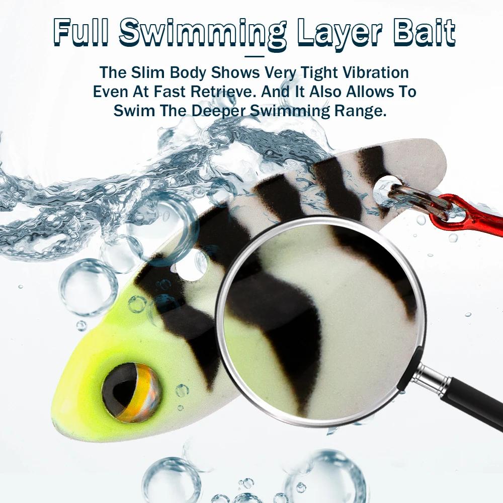 GOBASS 5 pièces Mini métal VIB lame gabarit leurre de pêche 25mm 3g coulant Vibration appâts artific
