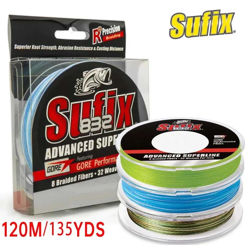 Sufix 832 Sufix Braid x8 Ligne de pêche, Longueur: 120m/130yds, Taille: 13-86lb PE Power linha multi
