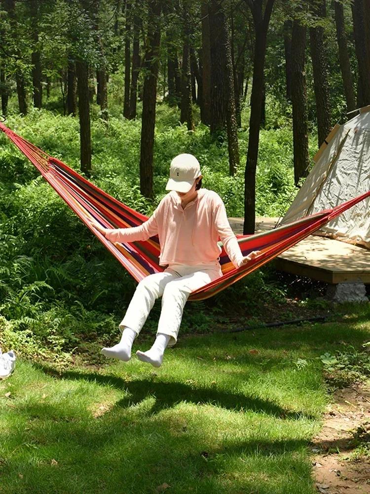 Hamac balançoire portable d'extérieur – Conception en toile épaisse pour le camping, le détente et l