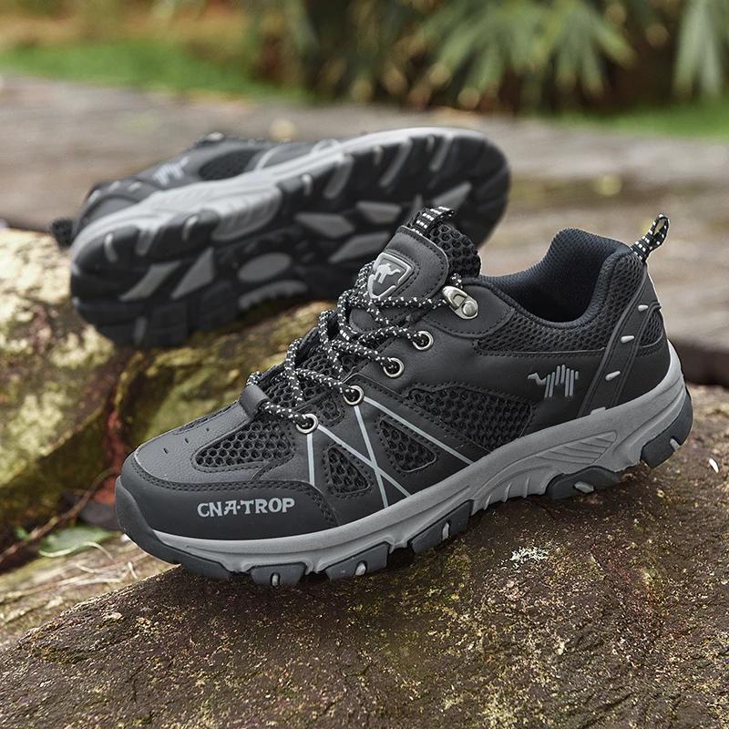 Chaussures de randonnée pour hommes, chaussures de sport simples en maille respirante, chaussures de