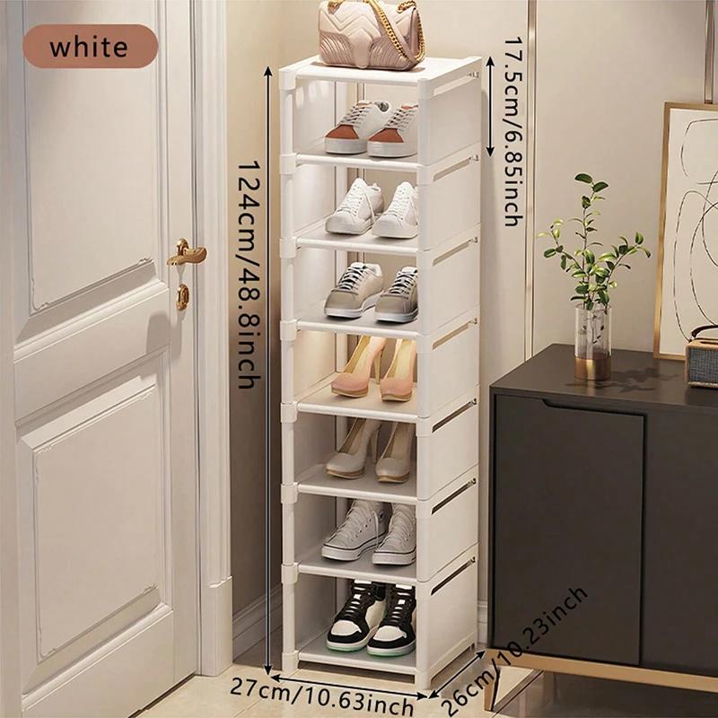 Étagère à chaussures petite armoire à chaussures élargie contre le mur porte étagère à chaussures pe