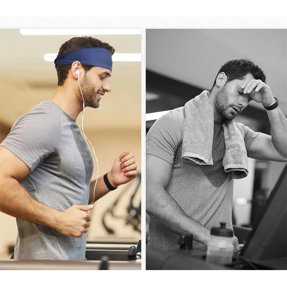 Bandeau de sport élastique absorbant à séchage rapide pour hommes et femmes, bandeau anti-transpirat