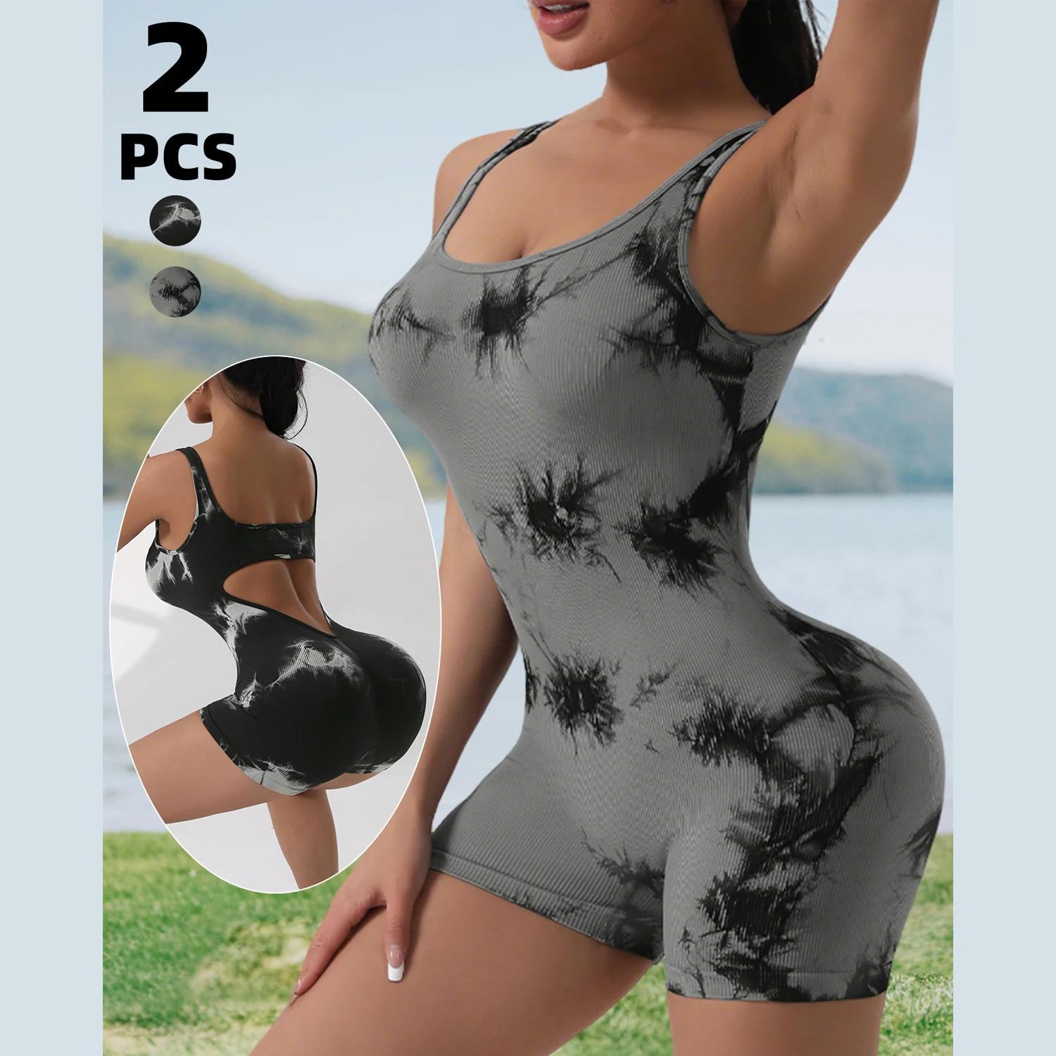 Combinaisons d'été Sexy avec taille exposée en forme de V pour femmes, vêtements quotidiens de Fitne