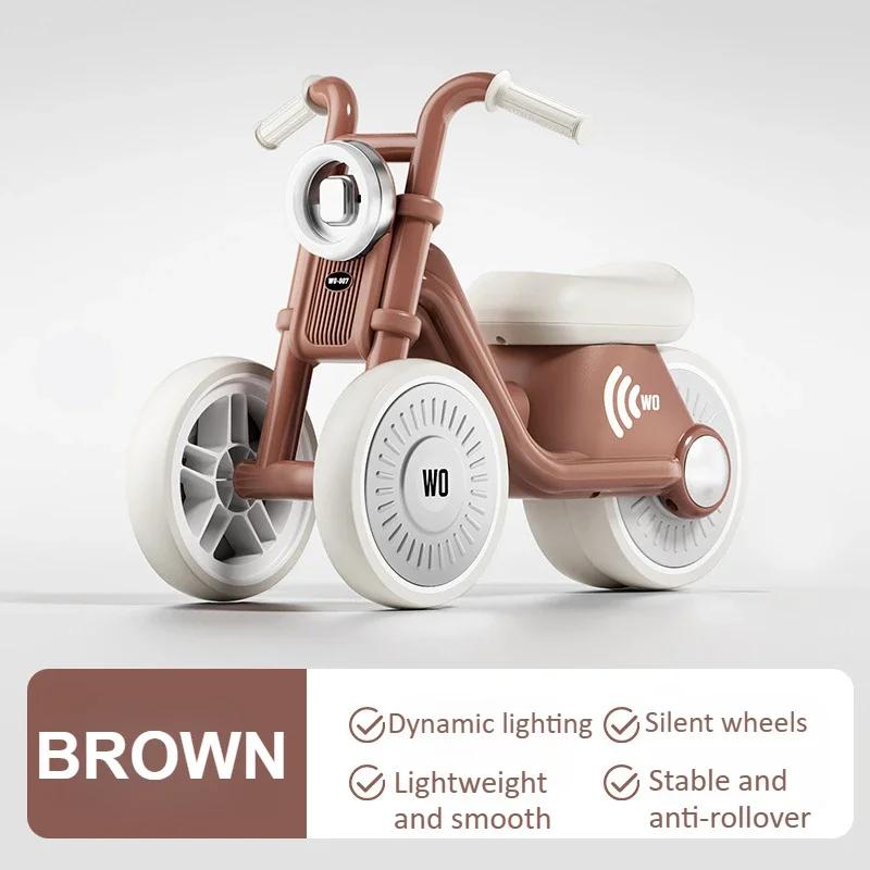 Vélo d'équilibre pour enfants, moto d'équilibre pour tout-petits avec musique et lumières, conceptio
