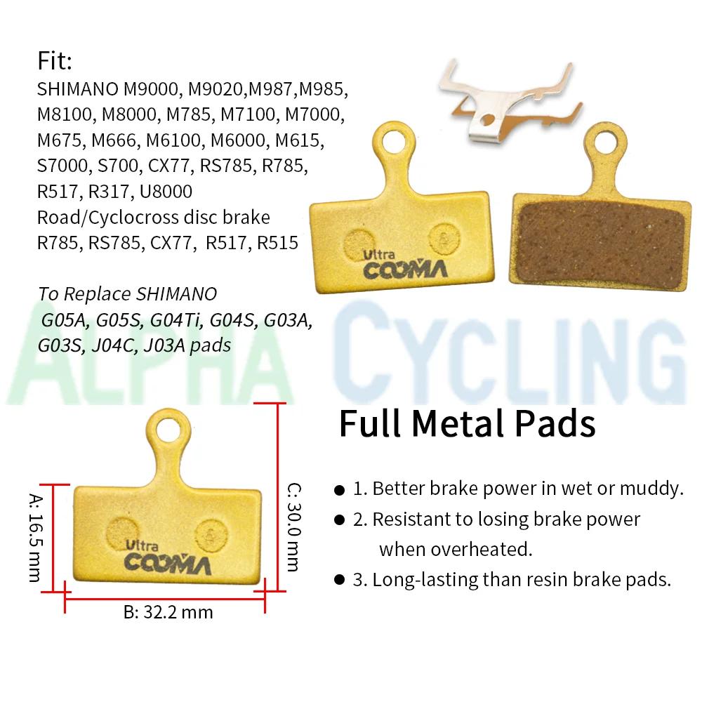 10 paires/20 pièces, plaquettes de frein à disque de vélo entièrement métalliques pour SHIMANO SRAM