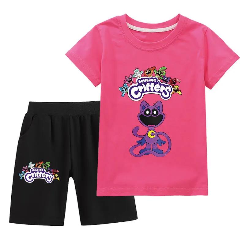 Hot souriant Critters Catnap garçon vêtements été coton à manches courtes t-shirt + Short Costume fi