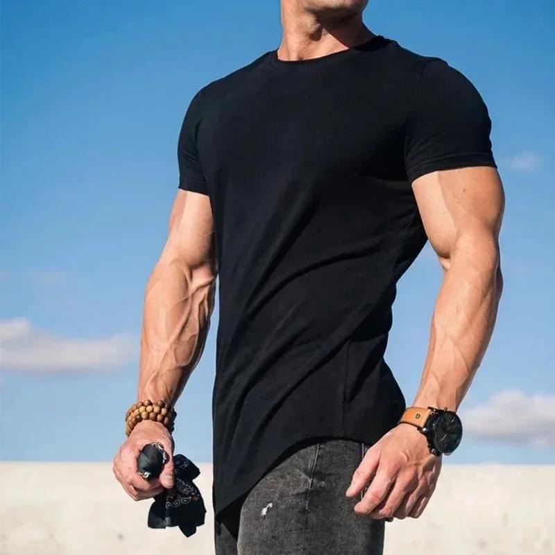T-shirt Fitness musculaire homme été athloisir - Haut qualité coton pour entraînement et gym