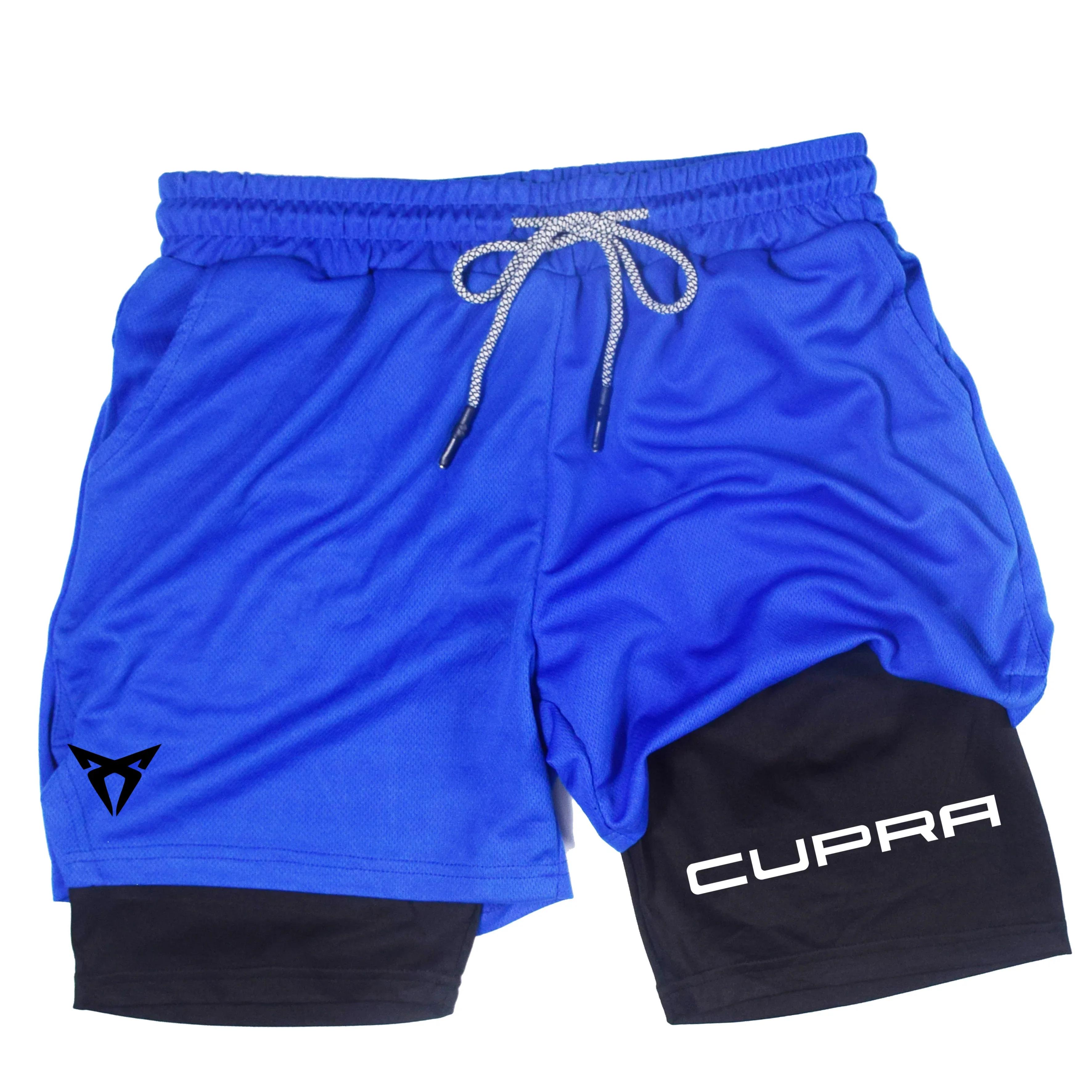 Short de sport deux en un pour hommes, respirant, décontracté, séchage rapide, Double couche, vêteme