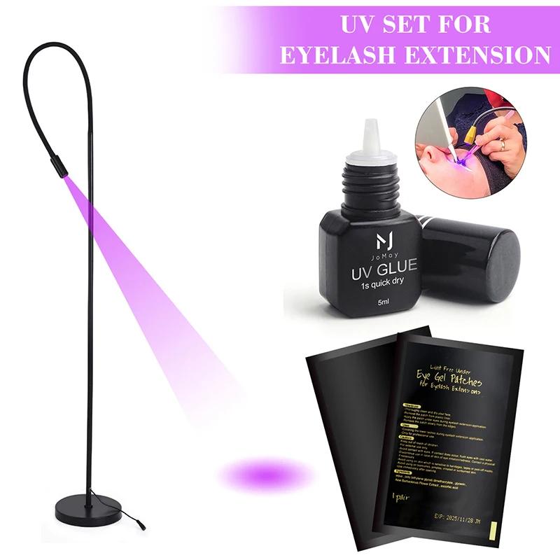 Chaîne MAY-Ensemble de Colle UV pour Extension de Cils, Lampe UV Adhésive 1S, vaccage Rapide, Longue