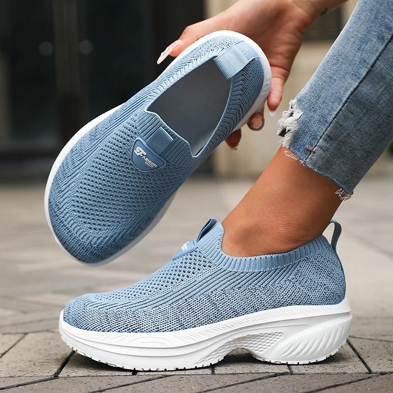Femmes maille large dernière chaussure respirant doux baskets anti-dérapant résistant à l'usure en p