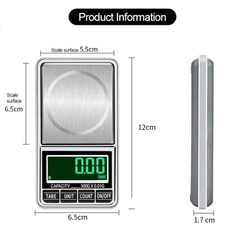 Mini Balance à bijoux de poche Portable, Rechargeable par USB, électronique numérique, haute précisi