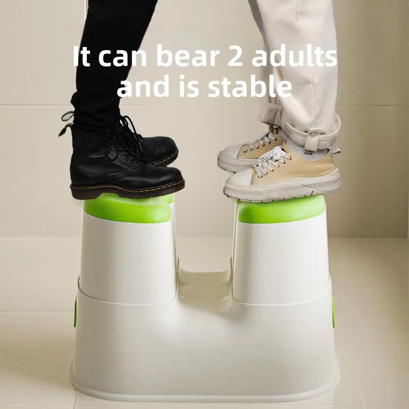 Tabouret de salle de bain en plastique, tabouret de bain creux en forme de U, chaise de toilette jap