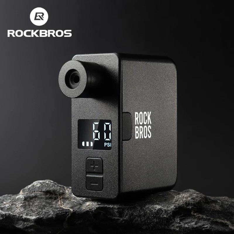 ROCKBROS pompe à vélo Portable Mini pompe à Air électrique poche 120PSI Rechargeable gonfleur de pne