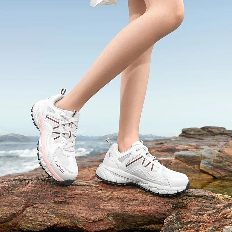 GOLDEN CAMEL – chaussures de randonnée en maille pour femmes et hommes, baskets antidérapantes, chau