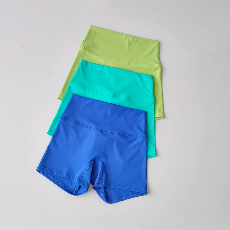 Shorts yoga élastiques séchage rapide taille haute - Moulants levage hanches sensation nude sport