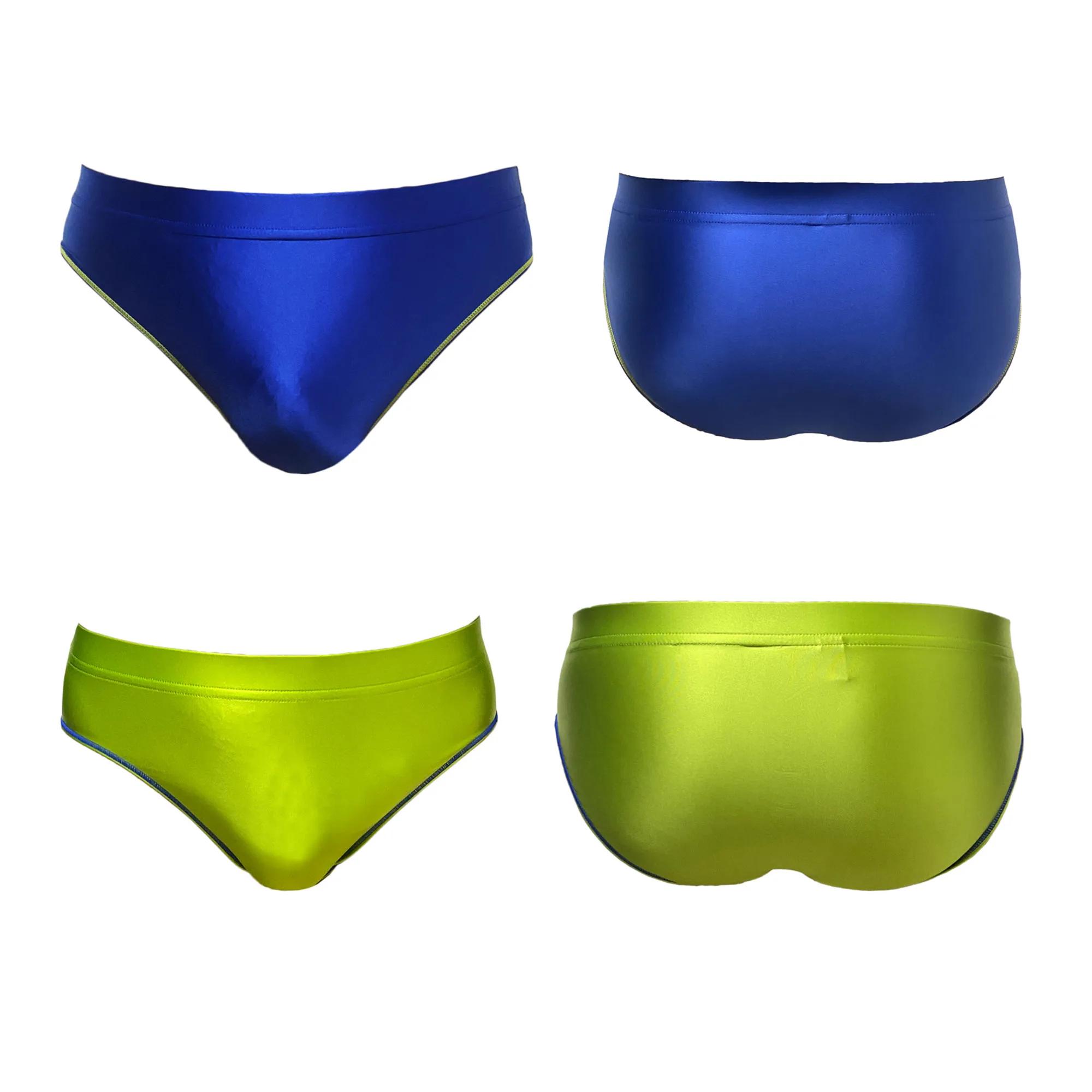 XcloCKNYoung satin brillant hommes caleçons huileux brillant couleur unie brillant respirant slips d