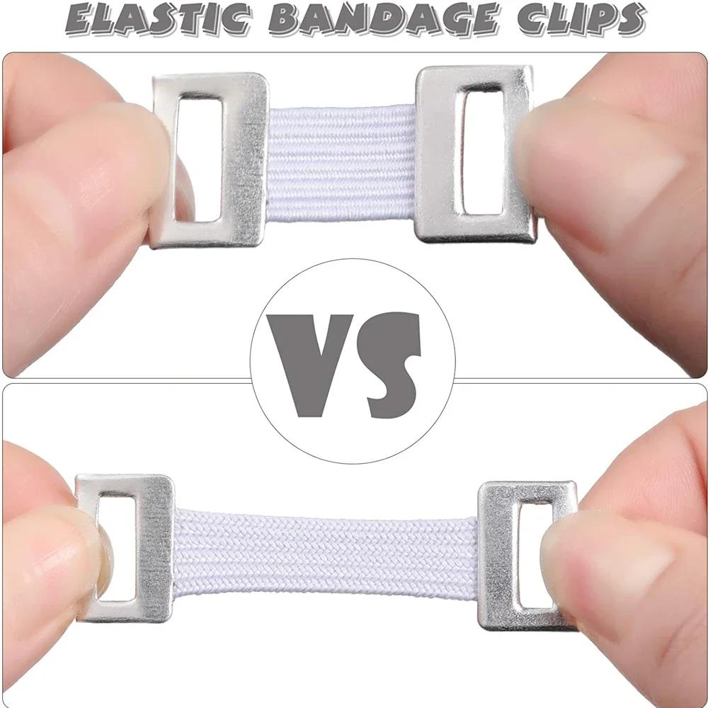 Clips de pansement élastiques en aluminium, fermoirs métalliques extensibles, crochets de serrage de