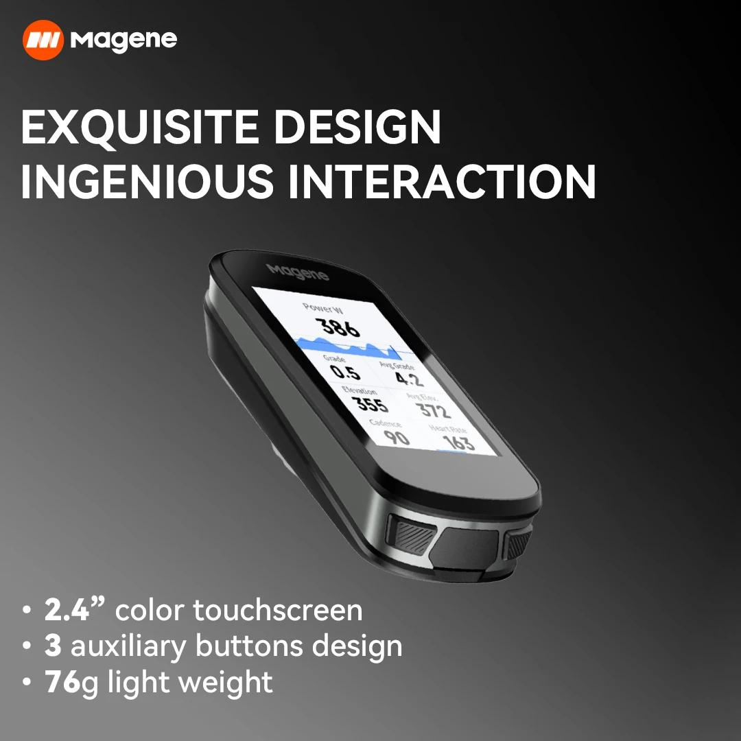 Magene-Ordinateur de vélo GPS Snowboard, navigation WiFi, compteur de vitesse, écran tactile, VTT, r