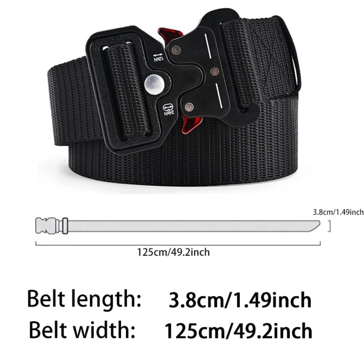 Ceinture tactique à boucle en plastique pour hommes, oreilles rouges, ventilateur militaire multifon