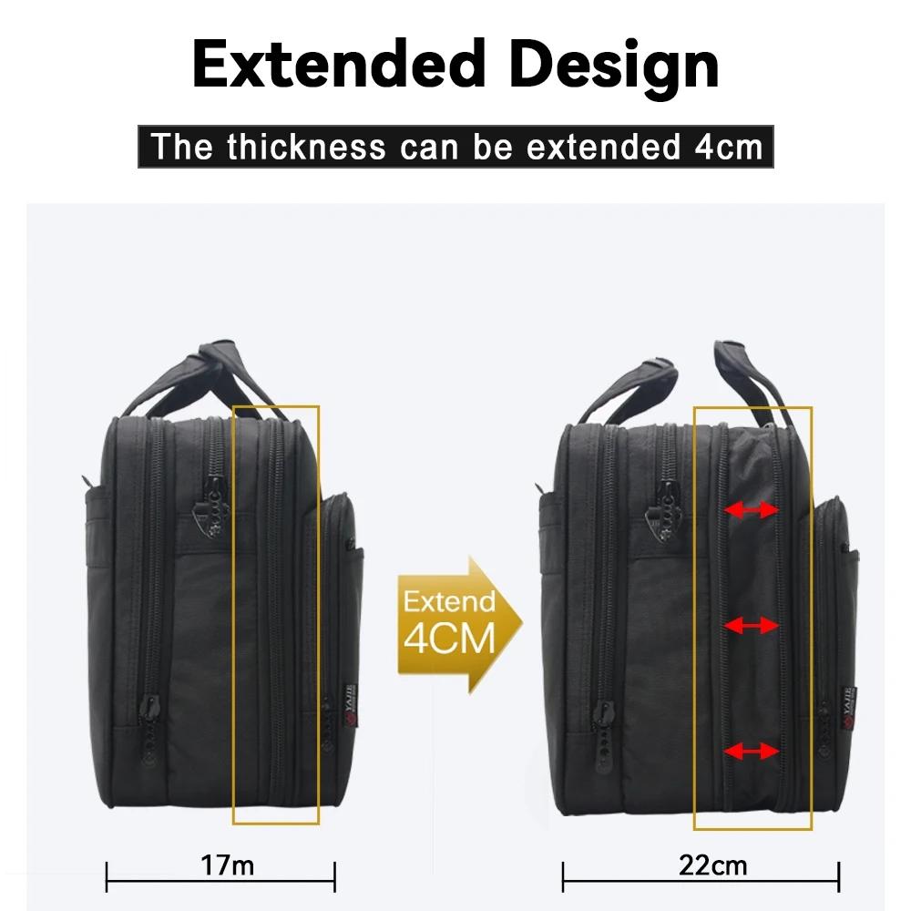 Porte-documents de grande capacité pour hommes, sac d'affaires 15.6 pouces 17 pouces 19 pouces, sac