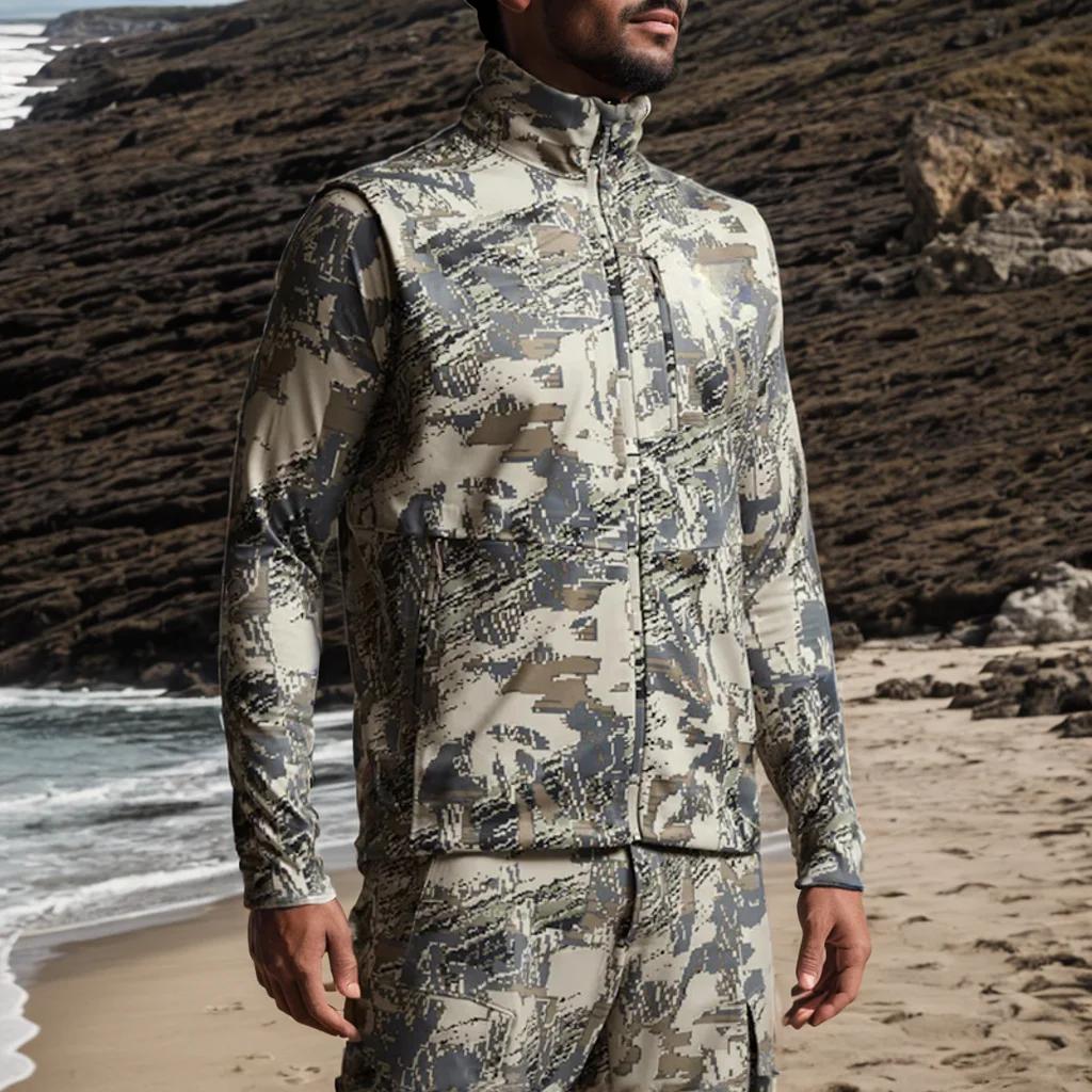 Ainfad-Gilet de chasse imperméable et coupe-vent Solomon pour hommes, vêtements de plein air