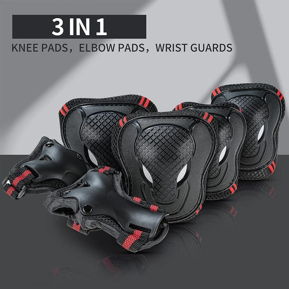 BraceTop 6 pièces/ensemble genouillères pour adolescents et adultes coudières protège-poignets équip