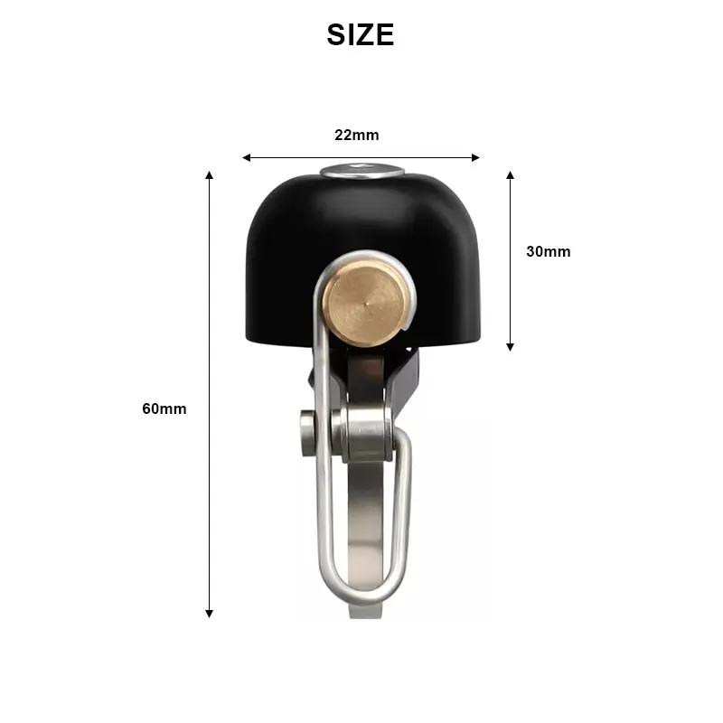 Sonnette de sécurité pour guidon de vélo, klaxon de vélo, rétro, classique, clair, son fort, acier,