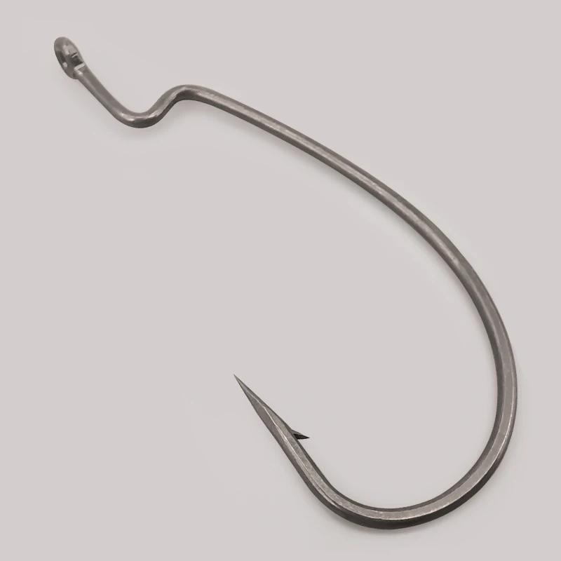 LUREBathroom LIC DeliSuper Slide Offset Hook, Worm Hook, Texas Rig, DstressShot, Acier inoxydable, W
