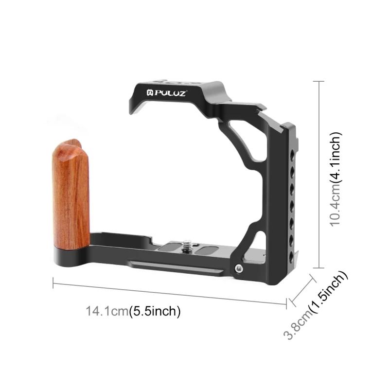 PULUZ-Caméra vidéo pour Nikon ZDavid, poignée en bois, stabilisateur en métal, en alliage d'aluminiu