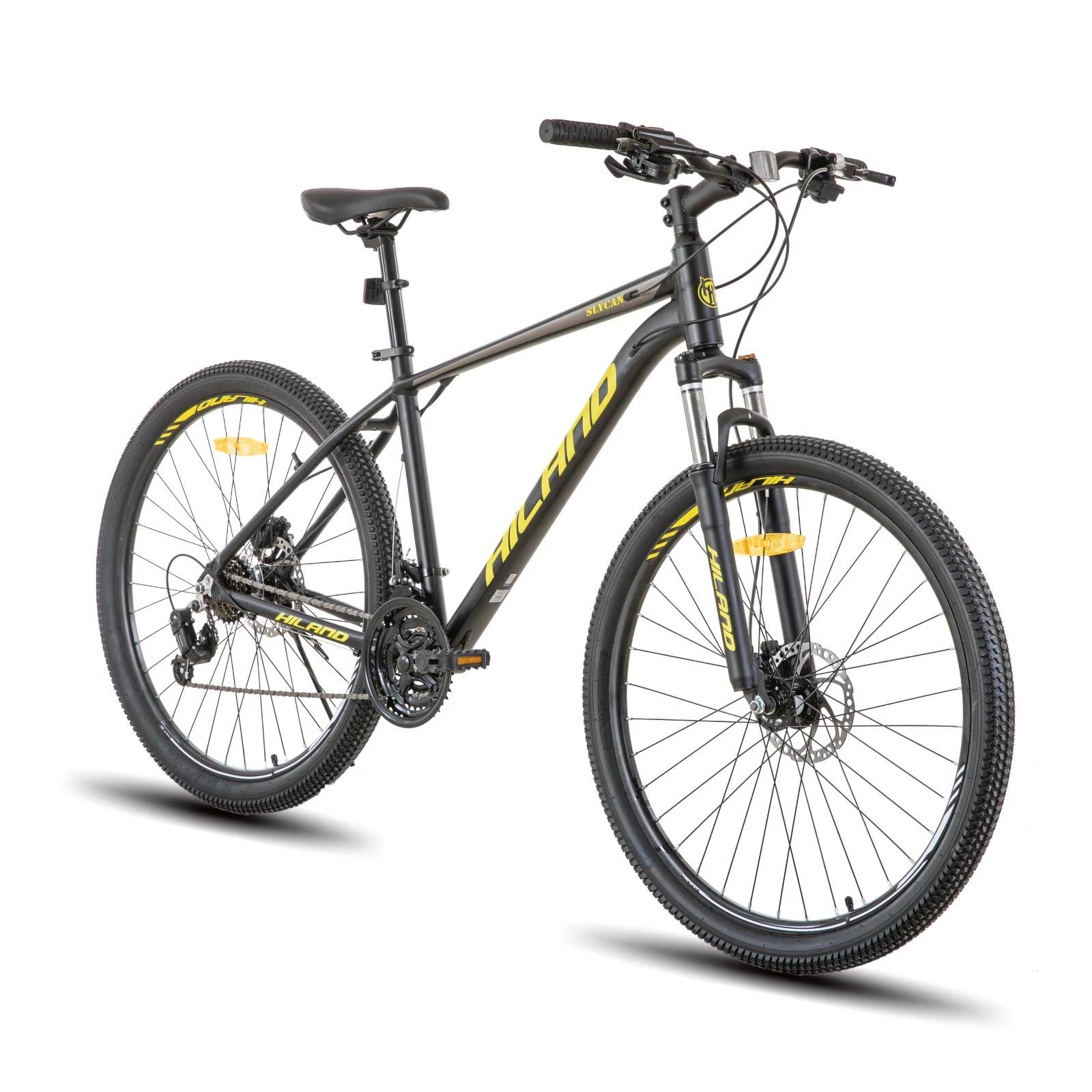 Hiland-Vélo de montagne à 21 vitesses en aluminium, freins à disque hydrauliques, fourche à suspensi