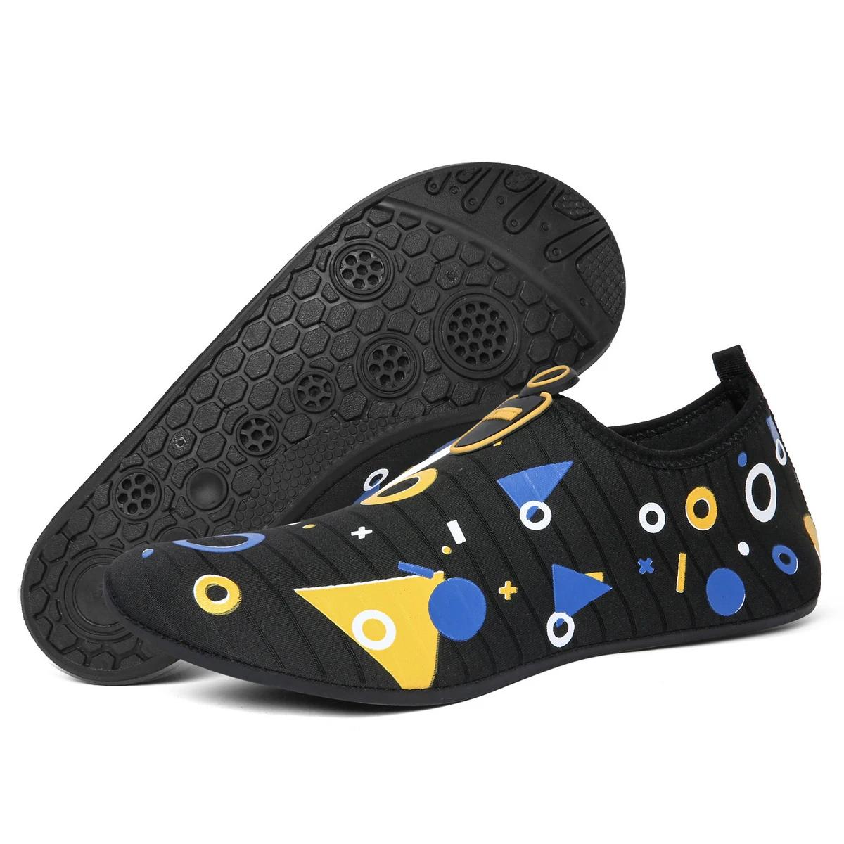 Chaussures d'eau à séchage rapide, semelle en caoutchouc, chaussures de plongée unisexes, chaussette