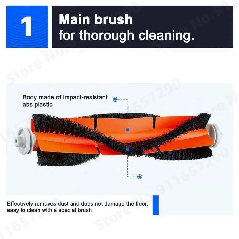Accessoires pour aspirateur robot Xiaomi Mi 2 Pro/Lite, filtre Hepa, vadrouille, gril, brosse latéra