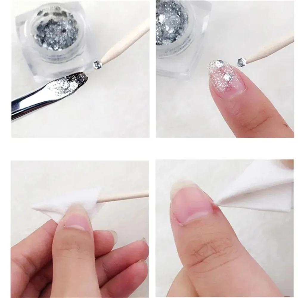 100 pièces bâtons en bois Orange pour ongles Double face poussoir à cuticules dissolvant Nail Art ma